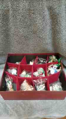 Vintage 12 Baby Animals Danbury Mint Christmas Ornaments- Hippo Fawn Penguin 