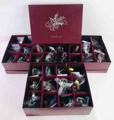 Danbury Mint Songbird Christmas Ornaments 38 PIECE  Box Set, NEW IN BOX, NOS 