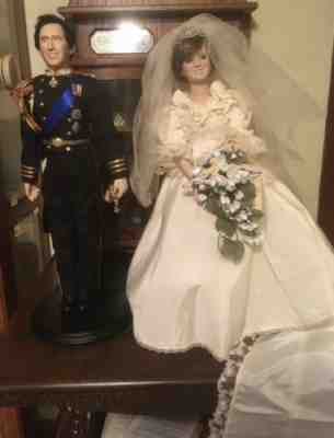 Danbury Mint Prince Charles & Princess Diana Wedding Dolls