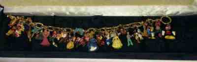 The Bradford Exchange Ultimate Disney Charm Bracelet 37 characters 24K GP