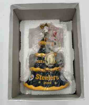 Danbury Mint 2009 Pittsburgh Steelers NFL Christmas Tree Ornament In Box ~ MINT