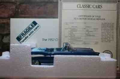 DANBURY MINT 1/24 SCALE 1957 CHEVROLET BEL-AIR CONVERTIBLE IN BOX WITH TITLE