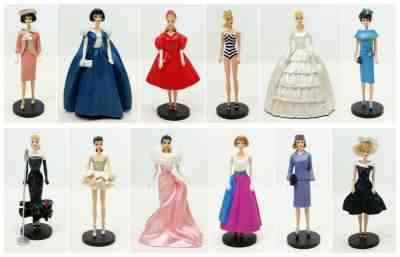 Danbury Mint Barbie Figurine's Lot Of 12 NIB
