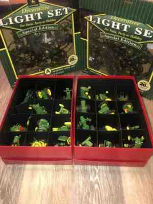 23 John Deere Tractor Christmas Ornament By The Danbury Mint, + Lights