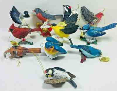 Danbury Mint Songbird Collection of 11 Christmas Tree Lot Ornaments Tags Birds