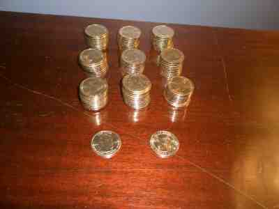 Presidential Dollar Rolls  John Tyler- 92 $1 coin loose 2007-2009 P