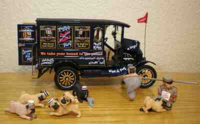 "Pugs on the Run" Dog Catcher Truck ~ The Danbury Mint ~ MIB ~ RARE
