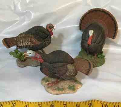 Set Of 3 Royal Slam Collection By Jeff Rechin Turkey Danbury Mint Figurines