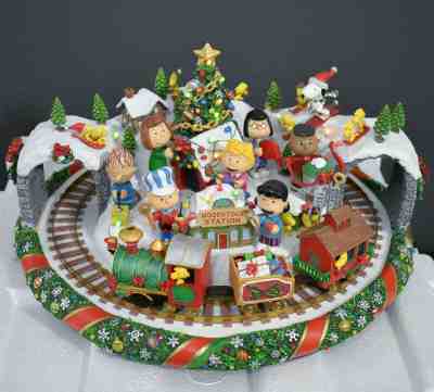*Peanuts Christmas Wonderland Woodstock Train Station Danbury Mint Lighted/Elec
