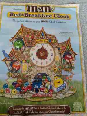 New NRFB Danbury Mint M&M Bed & Breakfast Collector Clock 