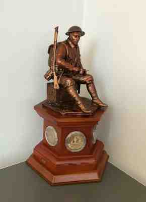   Brave British Tommy WW1  Centenary Figure. WE WILL REMEMBER THEM  Danbury Mint
