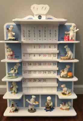 Pillsbury Dough Boy Perpetual Calendar w/ 12 Figurines Danbury Mint 1997