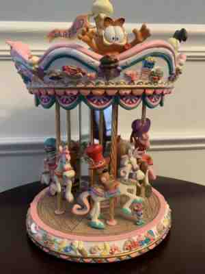 Extremely Rare! Garfield’s Spinning Carousel Odie Arlene Jim Davis Danbury Mint
