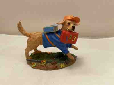 Danbury Mint September Golden Retriever Dog Perpetual Calendar Figurine