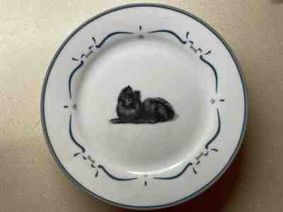 Rare Danbury Mint Black Pomeranian Porcelain Dinnerware Set Collector Item