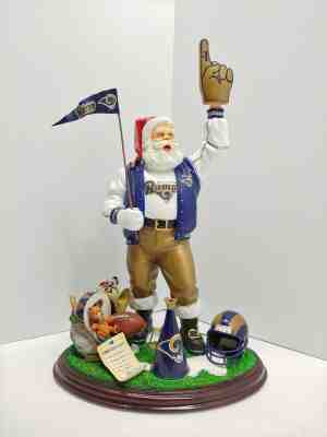 St Louis Rams Santa Clause Danbury Mint 2001 Football 12" Tall LA EXCELLENT