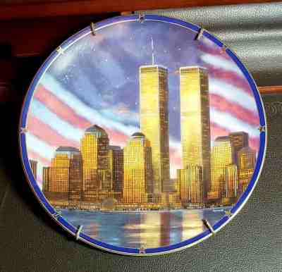 Twin Towers Commemorative Plate from the Collection Entitled “Spirit of America”