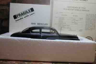 DANBURY MINT 1/24 SCALE 1949 BLACK MERCURY CLUB COUPE IN BOX WITH TITLE