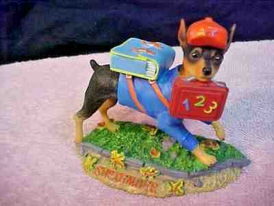 Danbury Mint September Miniature Pinscher Min Pin Dog Calendar Figurine Of Month