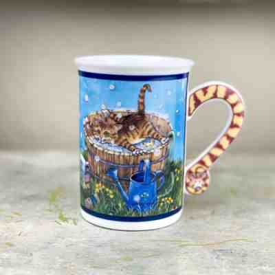 Gary Patterson Bath Time Comical Cats Porcelain Collector Mug The Danbury Mint