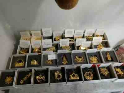 29 Danbury Mint Annual Gold Christmas Ornaments 1986-2014 20&23K MIB WITH PAPERS