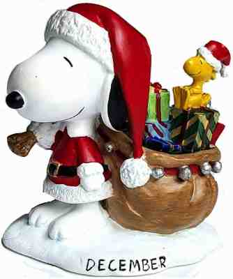 NEW Danbury Mint Peanuts Snoopy Perpetual Calendar Figurines - Set of 12
