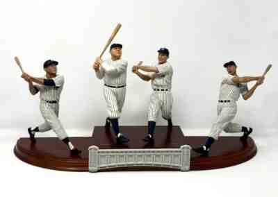 Danbury Mint NY Yankees Legends Figurine Set Mantle Ruth Gehrig Dimaggio In Box