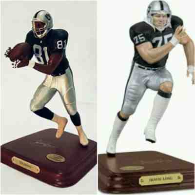 Tim Brown & Howie Long Danbury Mint Figurines (BRAND NEW) 2 For The Price Of 1