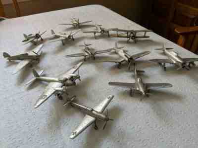 VINTAGE DANBURY MINT  WWII MODEL AIRPLANES - lot of 12