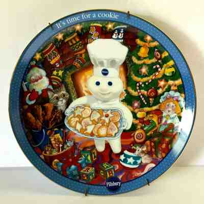 Pillsbury Doughboy Danbury Mint Plate Christmas Cookie Baking Buddies Bill Bell