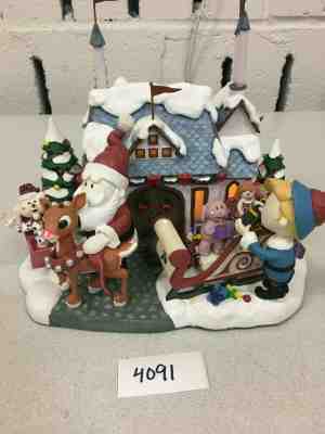 DANBURY MINT RUDOLPH RED NOSED REINDEER & THE ISLAND OF MISFIT TOYS HOUSE