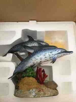“Coral Companions” Dolphin Statue by Mike Atkinson - from The Danbury Mint