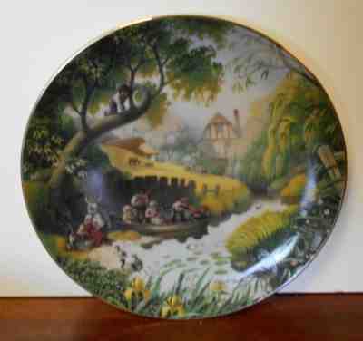 The Danbury Mint Porcelain Collector Plate, Robert Hersey, "Children Fishing"