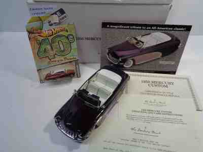 DANBURY MINT 1950 MERCURY CUSTOM HT-CONV. PREOWNED DOCS, BRO & "DICE"+ BONUS CAR