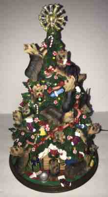 Danbury Mint Yorkshire Terrier (Yorkie) Christmas Tree Lighted