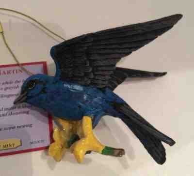 Danbury Mint "Purple Martin" from The Songbird Christmas Ornaments Collection