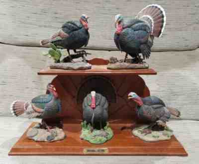 Set Of 5 Royal Slam Collection By Jeff Rechin Turkey Danbury Mint Figurines