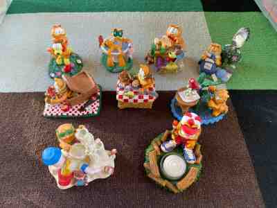 Lot of 9 - Garfield Danbury Mint Jim Davis Figurines