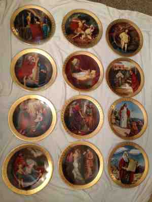 1983 DANBURY MINT THE TEN COMMANDMENTS +2 COLLECTOR PLATES COAs ORIGINAL BOXES