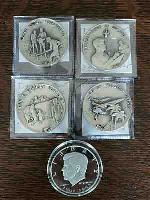  John F. Kennedy Danbury Mint Sterling Silver medals