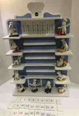 Pillsbury Doughboy Calendar Figurines 1997 Complete Set Franklin Mint