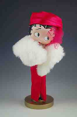 MIB DANBURY MINT BETTY BOOP UNFORGETTABLE SYD HAP- DOLL, 14" RED DRESS, PEARLS