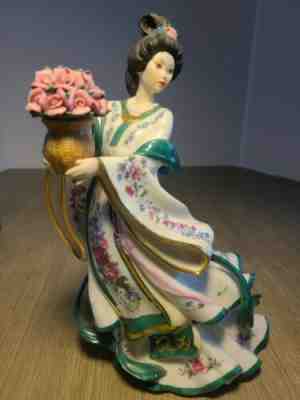 Danbury Mint Porcelain Figurine The Rose Princess Chinese Lena Liu Oriental