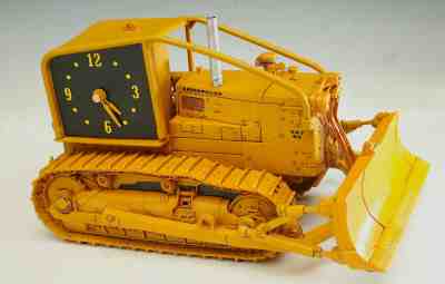 VINTAGE CATERPILLAR TRACTOR CLOCK DANBURY MINT BULLDOZER AWESOME!!!!