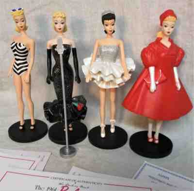 The Danbury Mint BARBIE DOLL figurines Ponytail Solo Ballerina & R Flare 1995