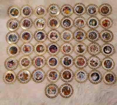 Franklin Porcelain The Best Loved Fairy Tales Minature Plates Set 50