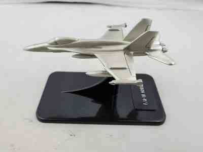 Danbury Mint Pewter F/A - 18 Hornet Airplane Model on Base Made in USA