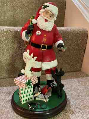 Danbury Mint SANTA'S LITTLE POODLES Christmas Dog Figure