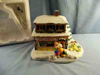 1994 Danbury Mint Garfield's Christmas Village Lighted THE TOY SHOPPE - MINT