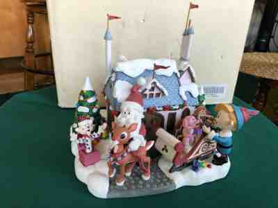 Danbury Mint - Rudolph the Red-Nosed Reindeer - lighted house -Xmas Village 